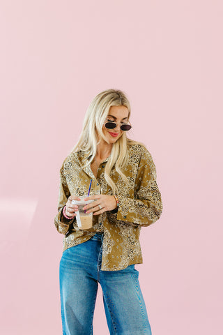 Angie Bandana Button Up Shirt