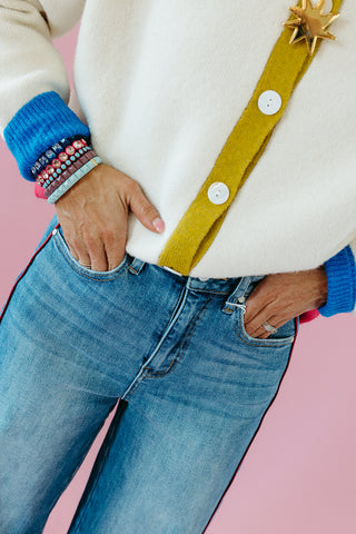 Cam Button Up Cardigan in Cream