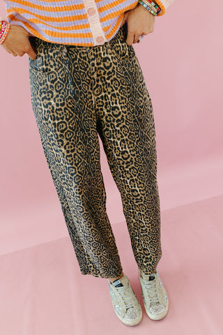 Levi Leopard Barrel Pants