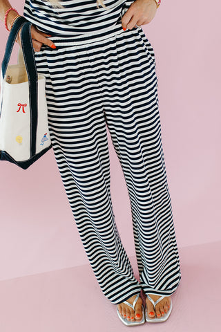 Marco Stripe Lounge Pants in Navy