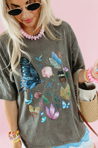 Bella Butterfly Oversized Graphic Tee