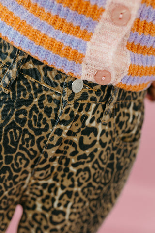 Levi Leopard Barrel Pants