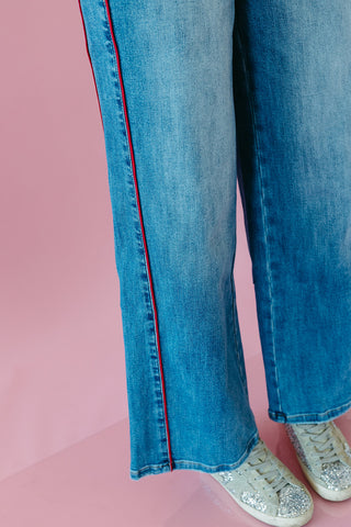 Linzi Side Piping Crop Jeans