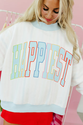 Happiest Stripe Reversible Mock Neck