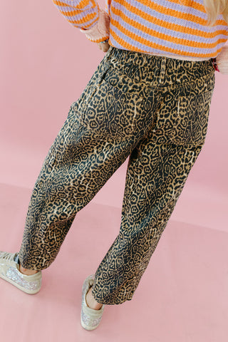 Levi Leopard Barrel Pants