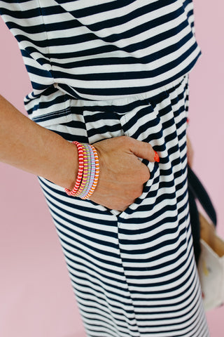 Marco Stripe Lounge Pants in Navy