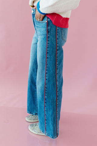 Linzi Side Piping Crop Jeans