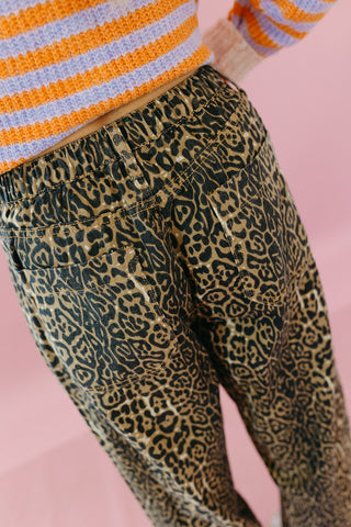 Levi Leopard Barrel Pants