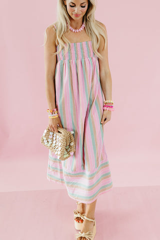 Nicole Stripe Midi Dress