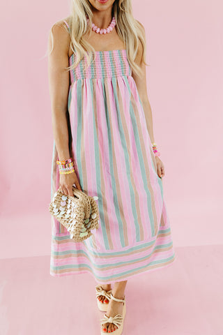 Nicole Stripe Midi Dress