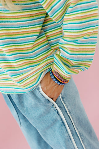 Mikayla Side Stripe Wide Leg Denim