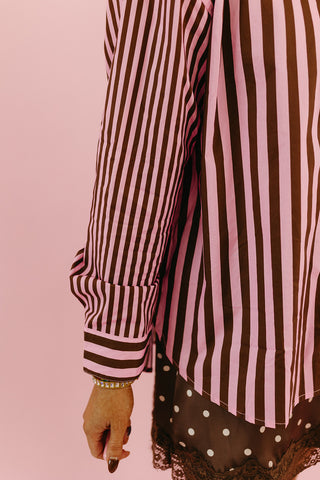 Anna Lee Stripe Button Down Top