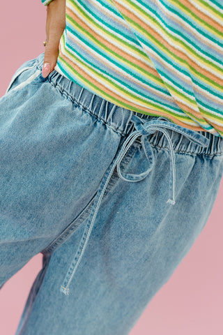 Mikayla Side Stripe Wide Leg Denim