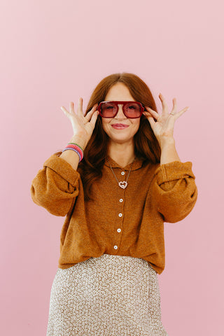 Piper Cardigan in Rust