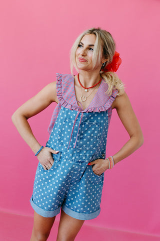 Americus Gingham Collar Top