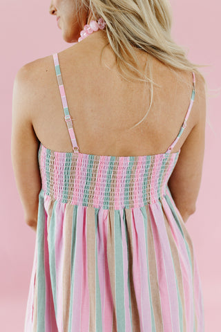 Nicole Stripe Midi Dress
