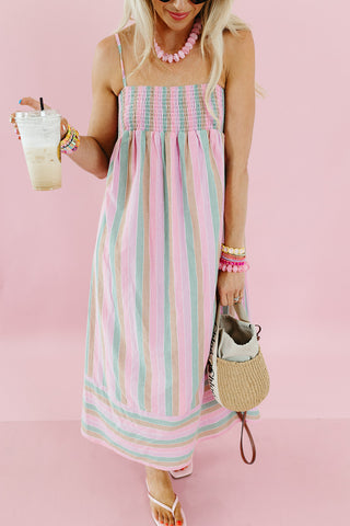 Nicole Stripe Midi Dress