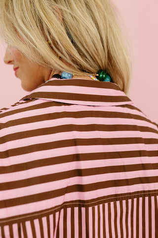 Anna Lee Stripe Button Down Top