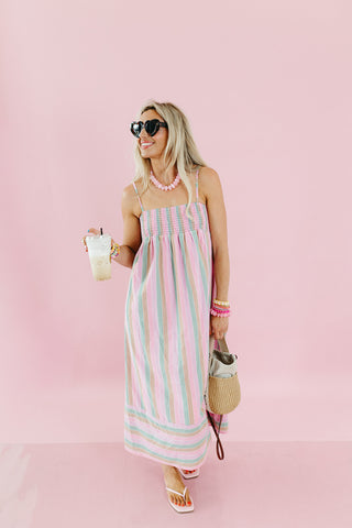 Nicole Stripe Midi Dress
