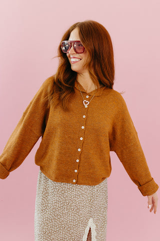 Piper Cardigan in Rust