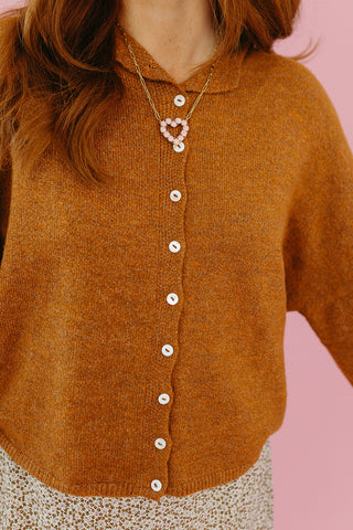 Piper Cardigan in Rust