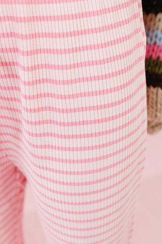 Nora Stripe Knit Pants in Ballet/Pink