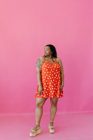 Minnie Polka Dot Mini Dress in Red/Cream