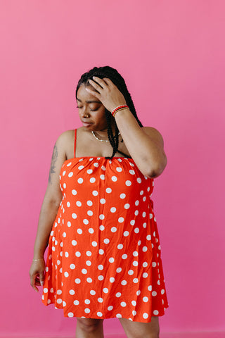 Minnie Polka Dot Mini Dress in Red/Cream