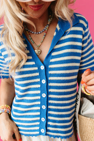 Coast Button Up Sweater Top