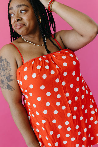 Minnie Polka Dot Mini Dress in Red/Cream