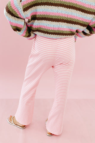 Nora Stripe Knit Pants in Ballet/Pink