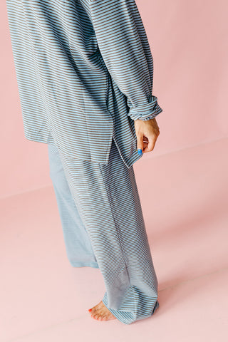 Nyah Striped Lounge Pants in Blue/Coco