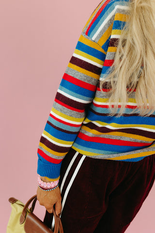 Dane Multi Color Stripe Sweater