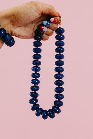 Sugar Beads Necklace/Bracelet Set - Purple