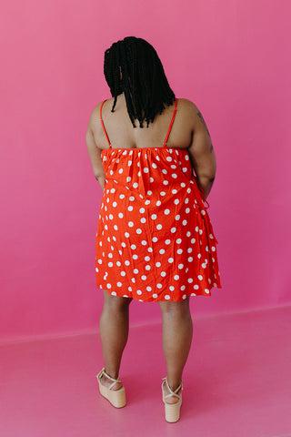 Minnie Polka Dot Mini Dress in Red/Cream