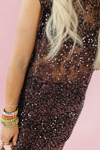 Nikole Floral Sequin Sheer Top