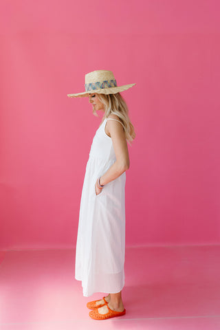 Mila Knit Button Up Midi Dress in Off White