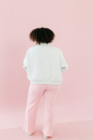 Nora Stripe Knit Pants in Ballet/Pink