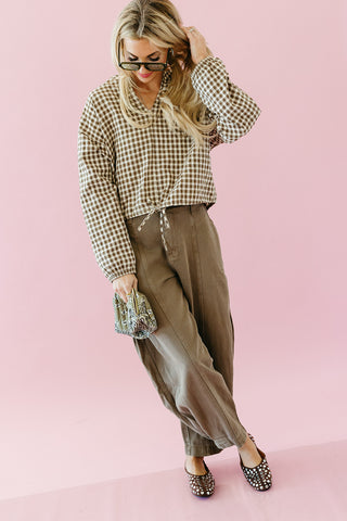 Holly Gingham Drawstring Blouse