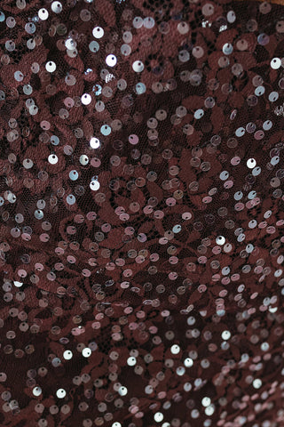 Nikole Floral Sequin Sheer Top