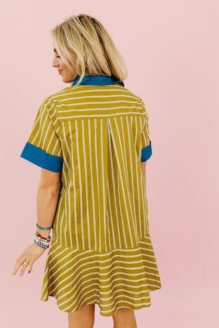Martini Stripe Mini Dress