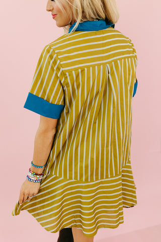 Martini Stripe Mini Dress