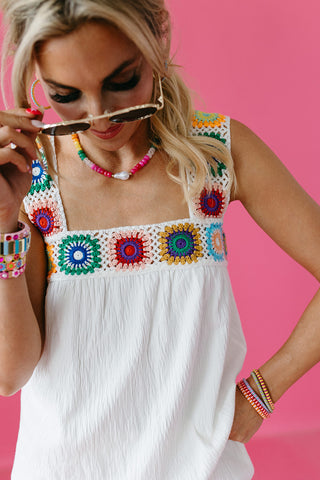 Zaria Crochet Patchwork Pant Set