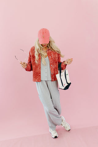 Heather Cardigan + Wide Leg Pant Set in Grey