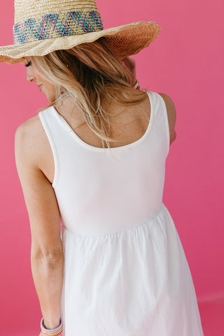 Mila Knit Button Up Midi Dress in Off White