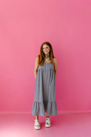 Selene Gingham Midi Dress