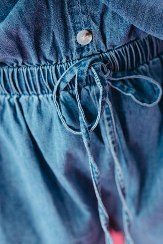 Cora Denim Romper