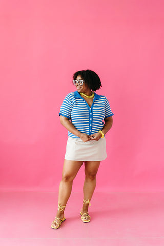 Coast Button Up Sweater Top