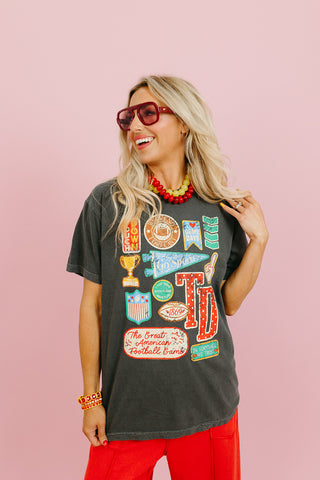 Football Varsity Patches Graphic Tee