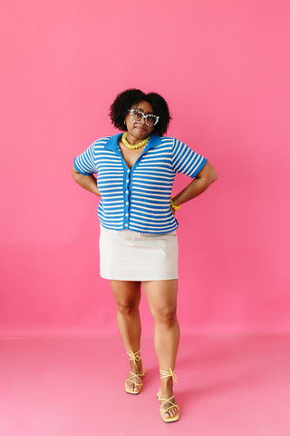 Coast Button Up Sweater Top